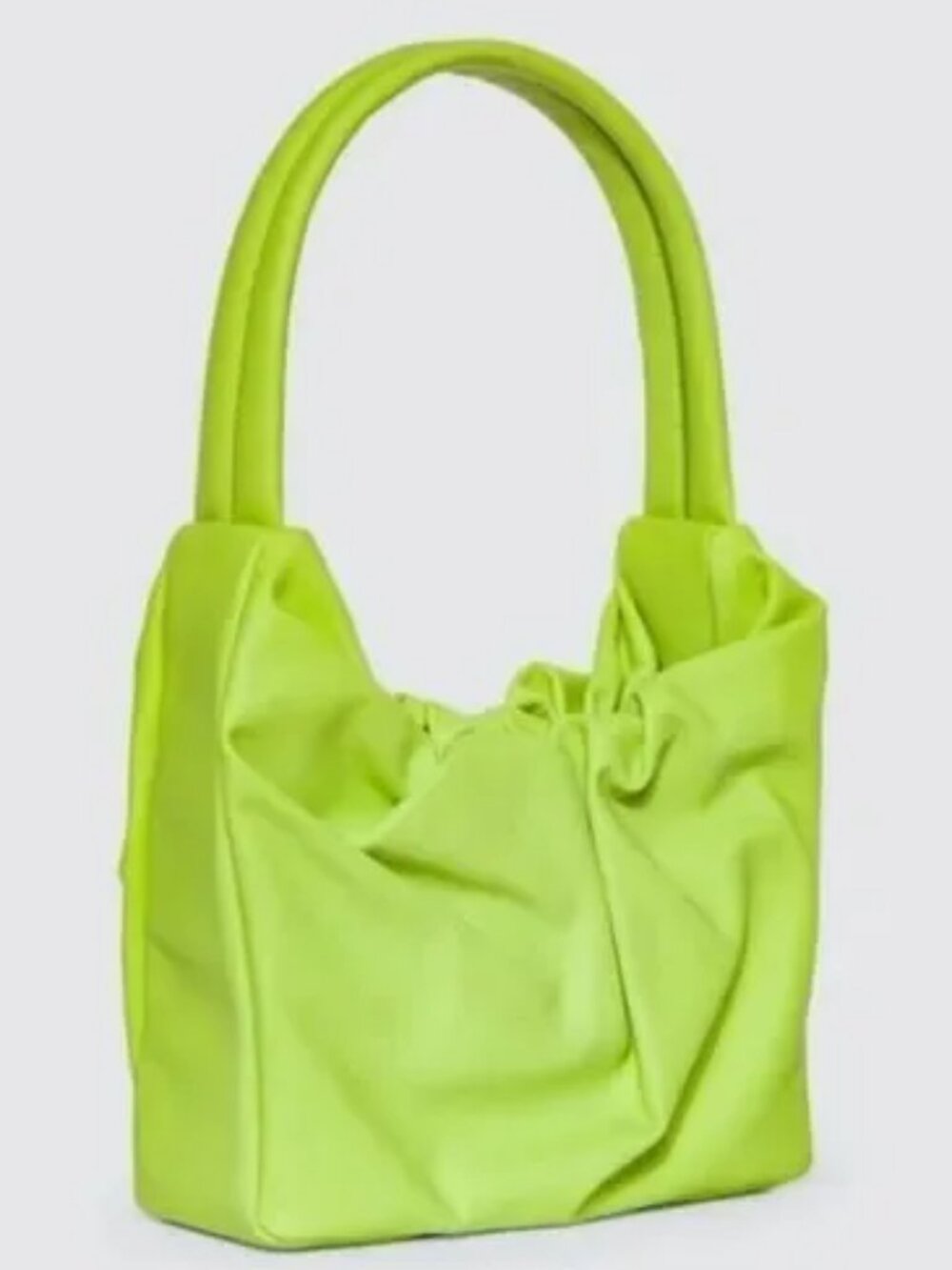 STAUD Felix Leather Bag in Kiwi Lime Green